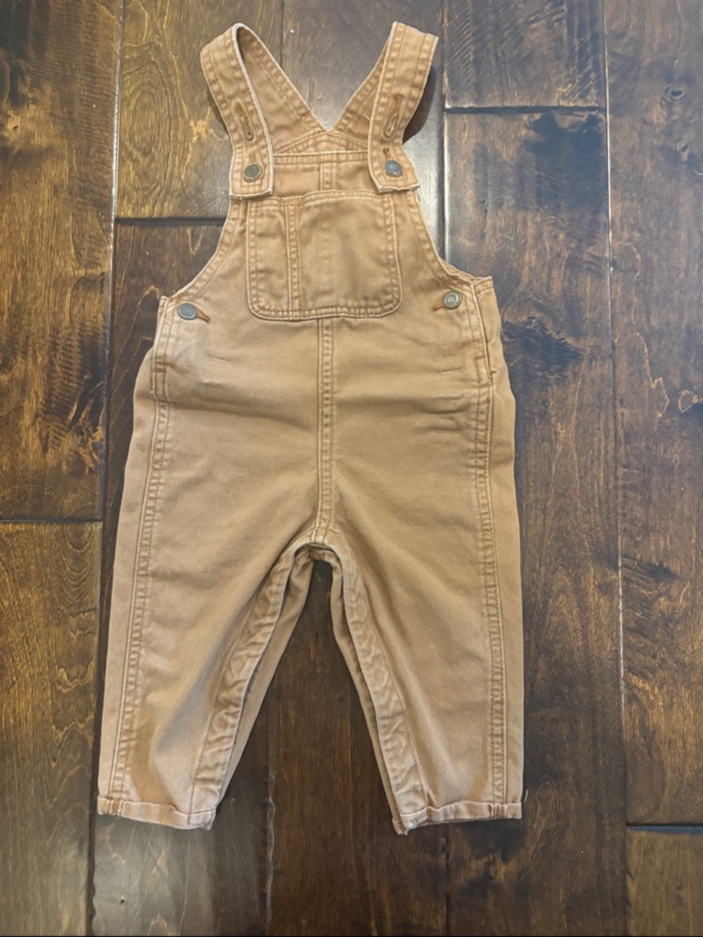 Old Navy Kids Brown Canvas Overalls with Front Pocket.